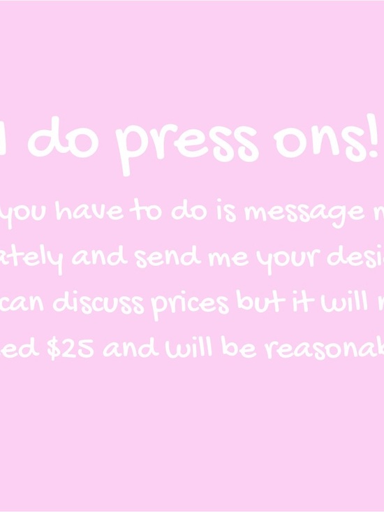 Other - Custom Press-On Nails Sign - Pink Text Graphic